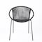 Armen Living Snack Indoor Outdoor Stackable Steel Dining Chair with Black Rope, PK2 LCSNSIBL - alternate 2